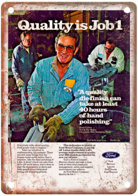 Vintage 1982 Ford Motor Co. Tool & Die Maker Ad Reproduction Metal Sign Z363
