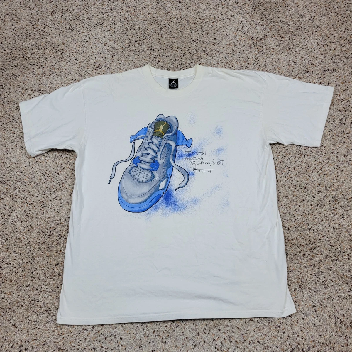 Baby blue and online white jordan shirt