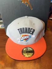 New Era Oklahoma City OKC Thunder Fitted Cap Hat 7-5/8 Made in USA