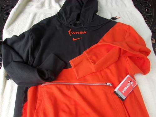 NWT Nike dri fit WNBA hooded sweatshirt, men's M, XL gray, orange, $95, blend - product listing photo