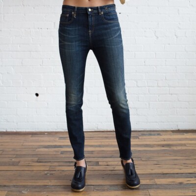 R13 Jenni Mid-Rise Skinny Jeans Size 30 Indigo 161 ~ Made in Italy
