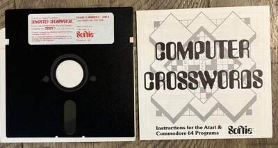 Commodore 64 128 - Computer Crossword Puzzles Game - 1983 Softie - TESTED