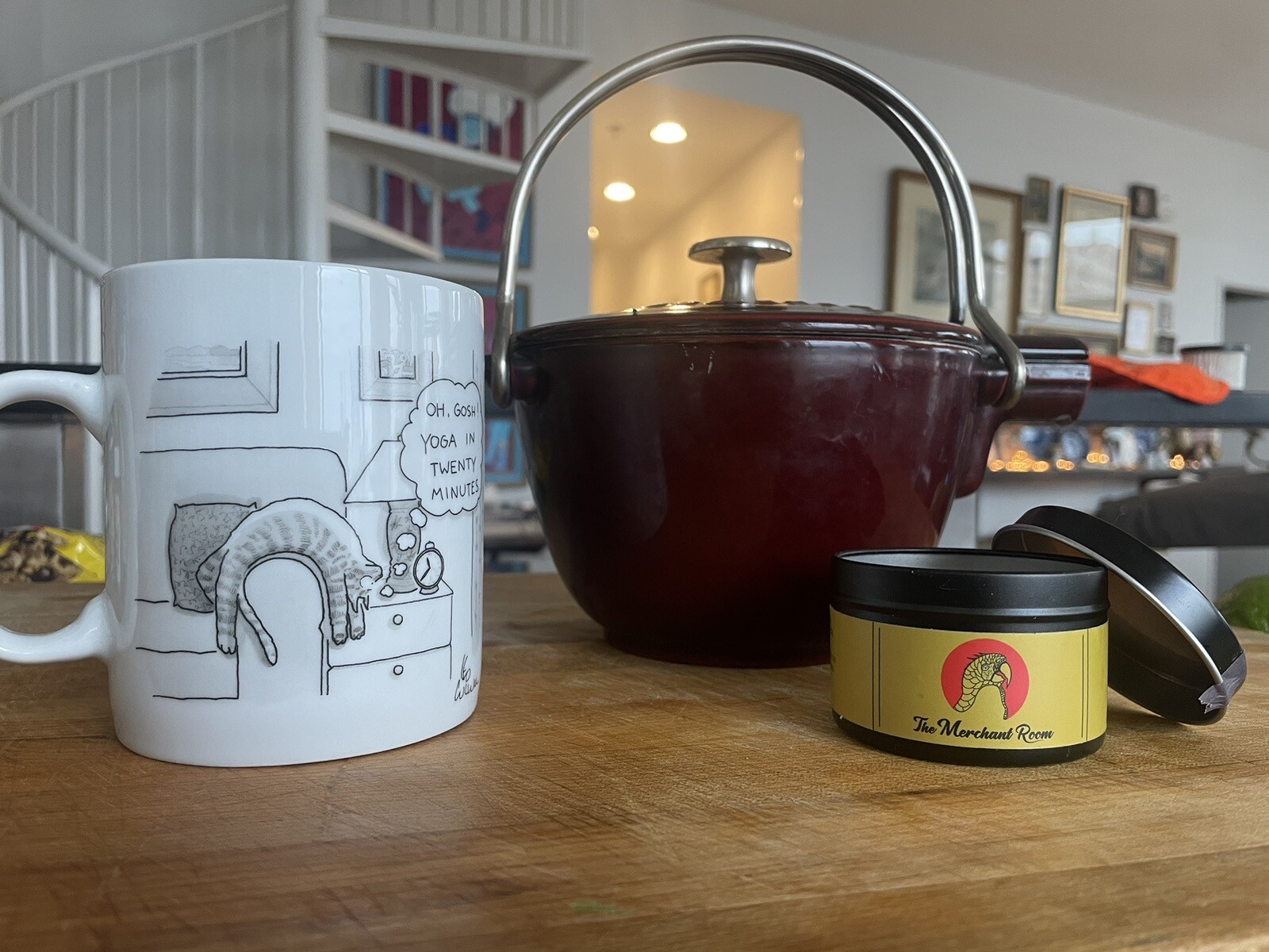 Enameled Cast Iron Teapot Kettle, Staub Discontinued Color Aubergine