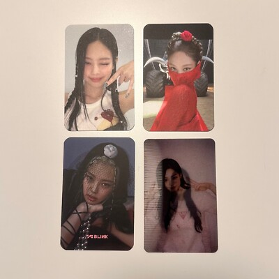 OFFICIAL BLACKPINK JENNIE BROADCAST PHOTOCARD RARE PINK VENOM SHUT