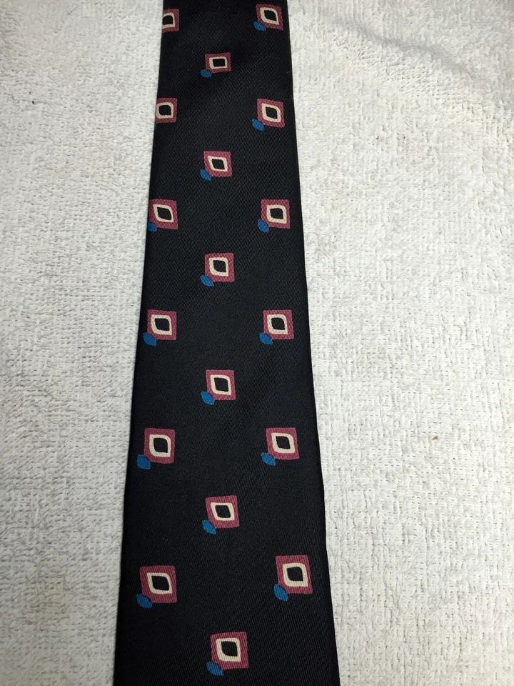 CORBATA CALVIN KLEIN HOMBRE NEGRO AZUL Y ROJO 3,5 X 59 Foto 3 de 4