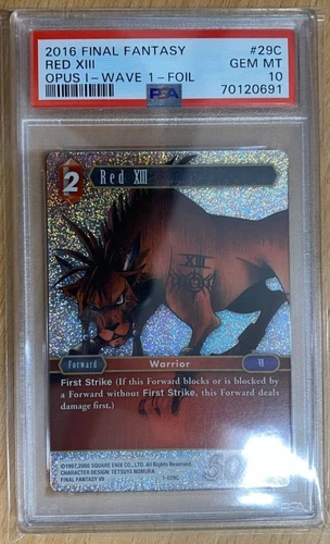 Red XIII (1-029C) WAVE 1 FOIL PSA 10 GEM MINT Final Fantasy 70120691