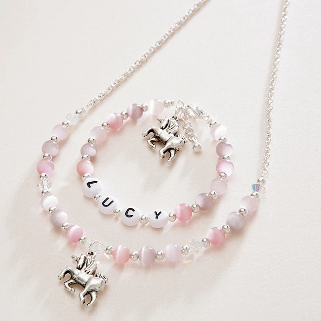 Personalised necklace and bracelet set deals