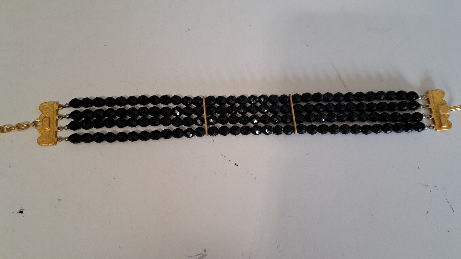 PREVOST VINTAGE FAUX Black Beads, NECKLACE, Preow… - image 9