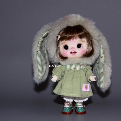 Cute 1/8 BJD Doll 15cm Girl Resin Eyes Face Makeup Wigs Full Set Handmade Gift
