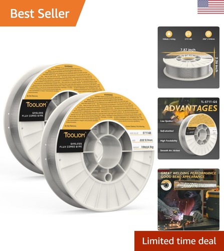 Filo Saldatura MIG Gasless E71T-GS Filo Di Saldatura MIG Findmall E71T-GS . 035" (0.9mm) Senza Gas - 10 Lbs (4.5 Kg), Nucleo Flussante Filo Saldatura Nucleo Flusso 10 Lbs - Foto 6