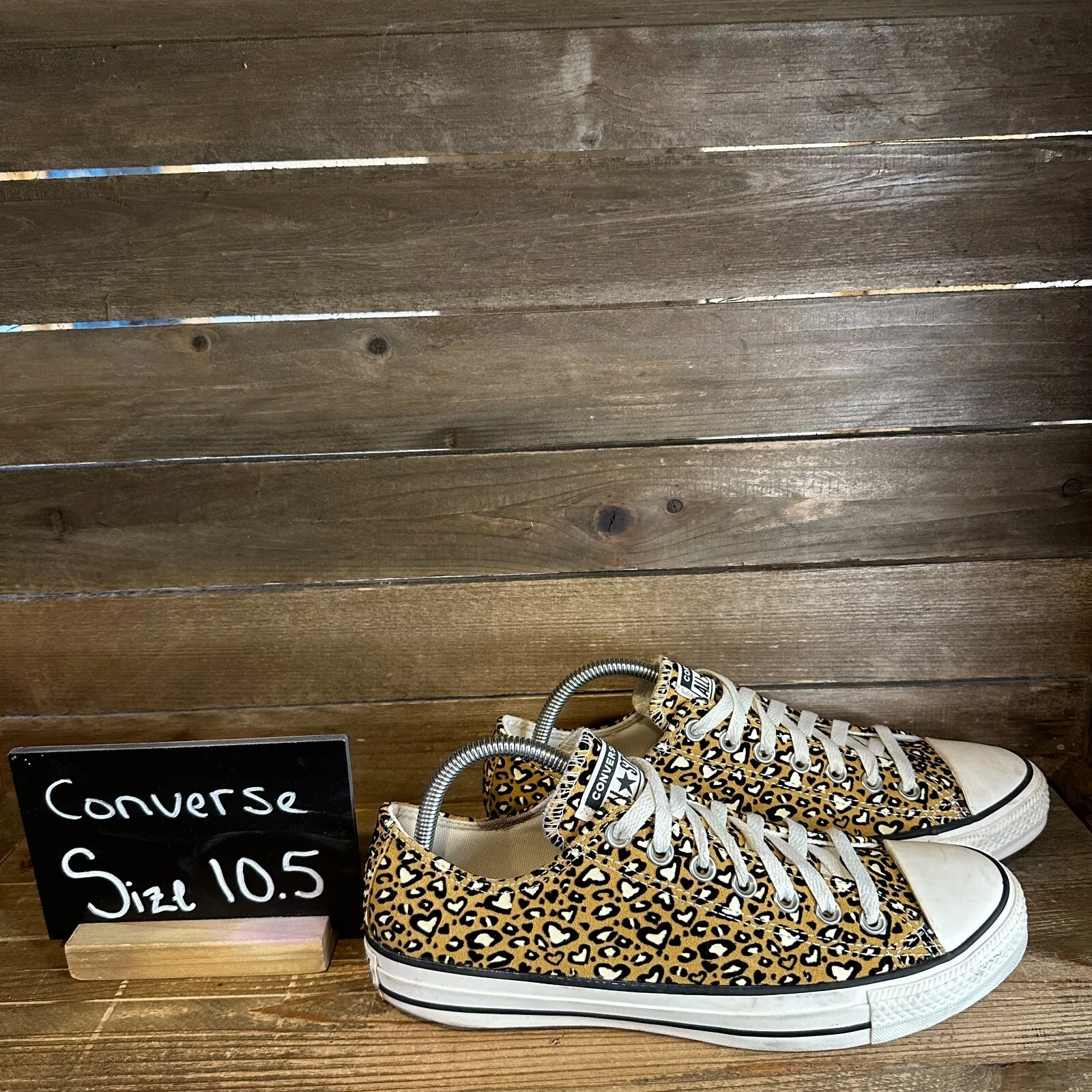 Sneakers basse casual da donna Converse Leopard CTAS OX Club G Egret taglia 10 5 M