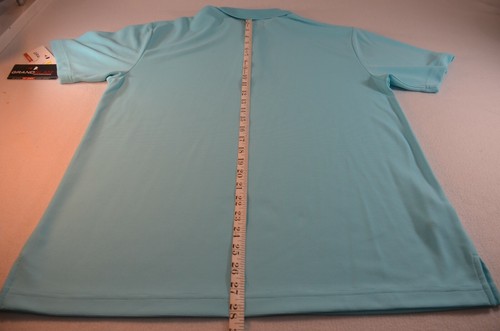 Glad Slam Golf Herren Polo Größe M Hellblau Polyester Neu mit Etikett - Bild 7 von 8