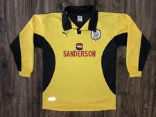 VTG 1999-2000 Sheffield Wednesday Yellow L/S Collared Puma Sanderson Jersey S