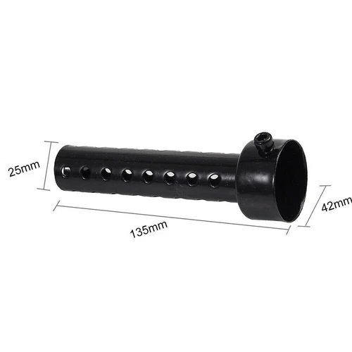 2X Motorrad Auspuff DB Killer Exhaust Schalldämpfer Einsatz Krümmer 42mm Muffler - Bild 6 von 10