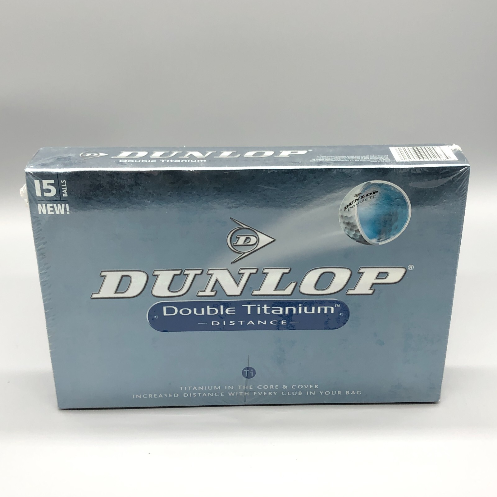 Dunlop Double Titanium Golf Balls Box of 15 NEW Sealed Increased