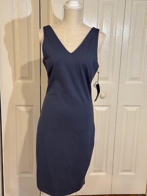 White House Black Market WHBM AURA Sculpting Sheath Dress True Indigo SZ 8P  NWT