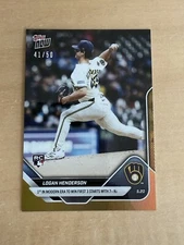 2025 MLB Topps NOW 199 LOGAN HENDERSON MILWAUKEE BREWERS ROOKIE GOLD /50