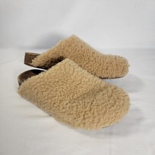 Jenni Kayne Shearling Moc Clog Shoe Natural Beige Womens Eu 37 US 7