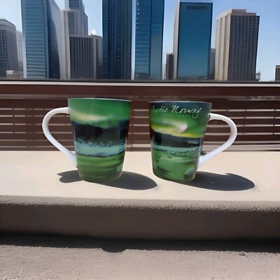 Tofoto ''Arctic Norway Northern Lights'' Mug x 2