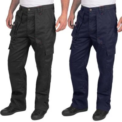 Lee Cooper Cargo Trousers Workwear Heavy Duty Knee Pad Pocket Combat Work Bottom