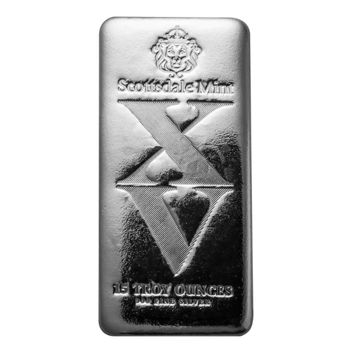 15 oz Silver Bar - Scottsdale Mint Imperium XV .999 Silver Bullion Bar #A662