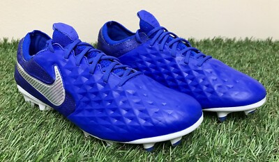 Nike Tiempo Legend 8 Elite FG Soccer Cleats Blue/White  display picture 3