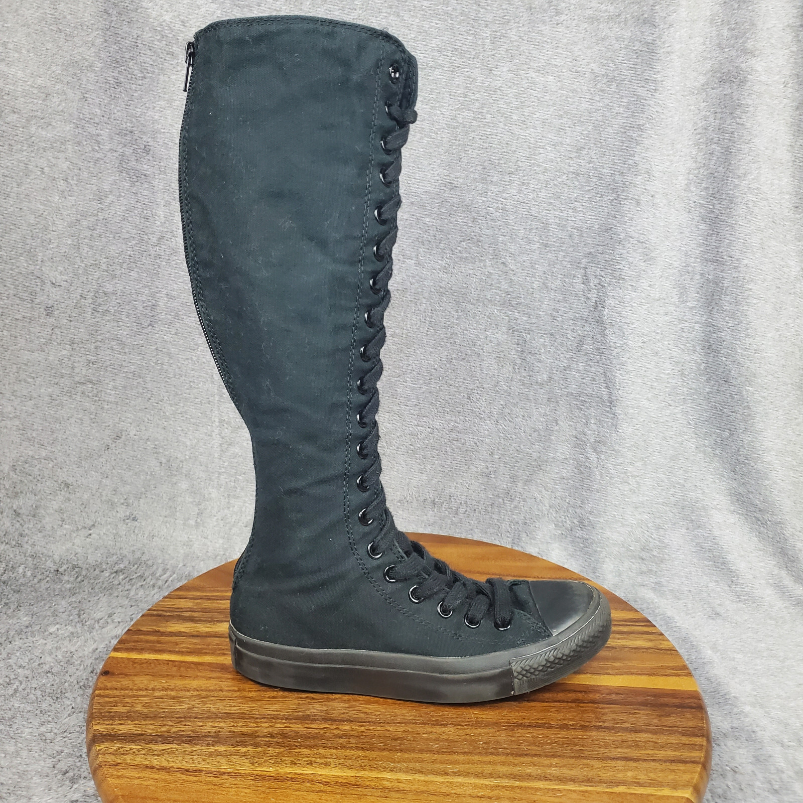 Converse Chuck Taylor All Star Knee High Shoes Women's Black Zip