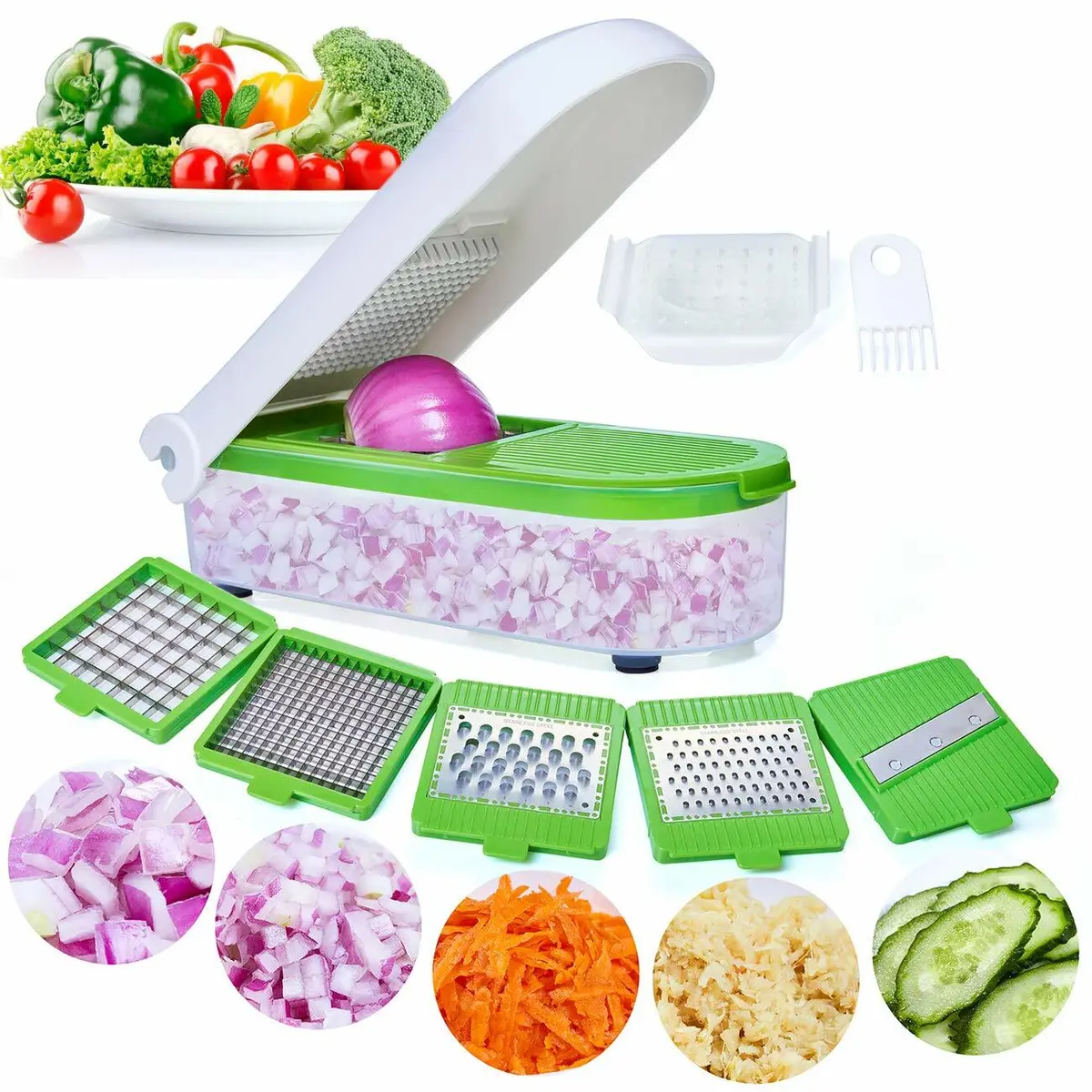 Freshware Chop Wizard Chopping Dicing Vegetables Fruit Cheese with  Container New
