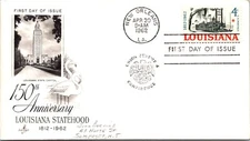 FDC 1962 SC #1197 Artcraft Cachet - New Orleans LA - Single - J5813
