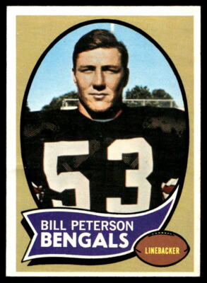 1970 Topps #16 Bill Peterson RC Cincinnati Bengals Low Grade surface SET BREAK!
