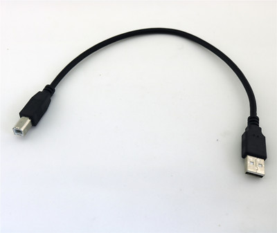 1x High Speed USB 2.0 A Male To B Male Printer Scanner Cable Cord Black 30cm 1FT