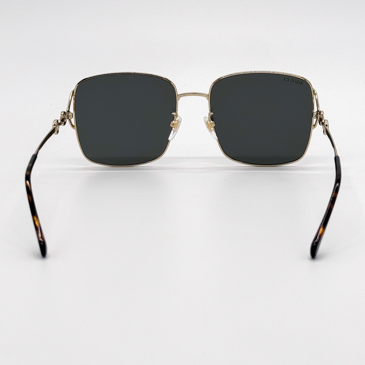 サングラス Gucci Sunglasses GG1018SK 001 Asian Fit l NEW GUCCI GG1018SK 001 SQUARE GOLD GREY WOMEN SUNGLASSES