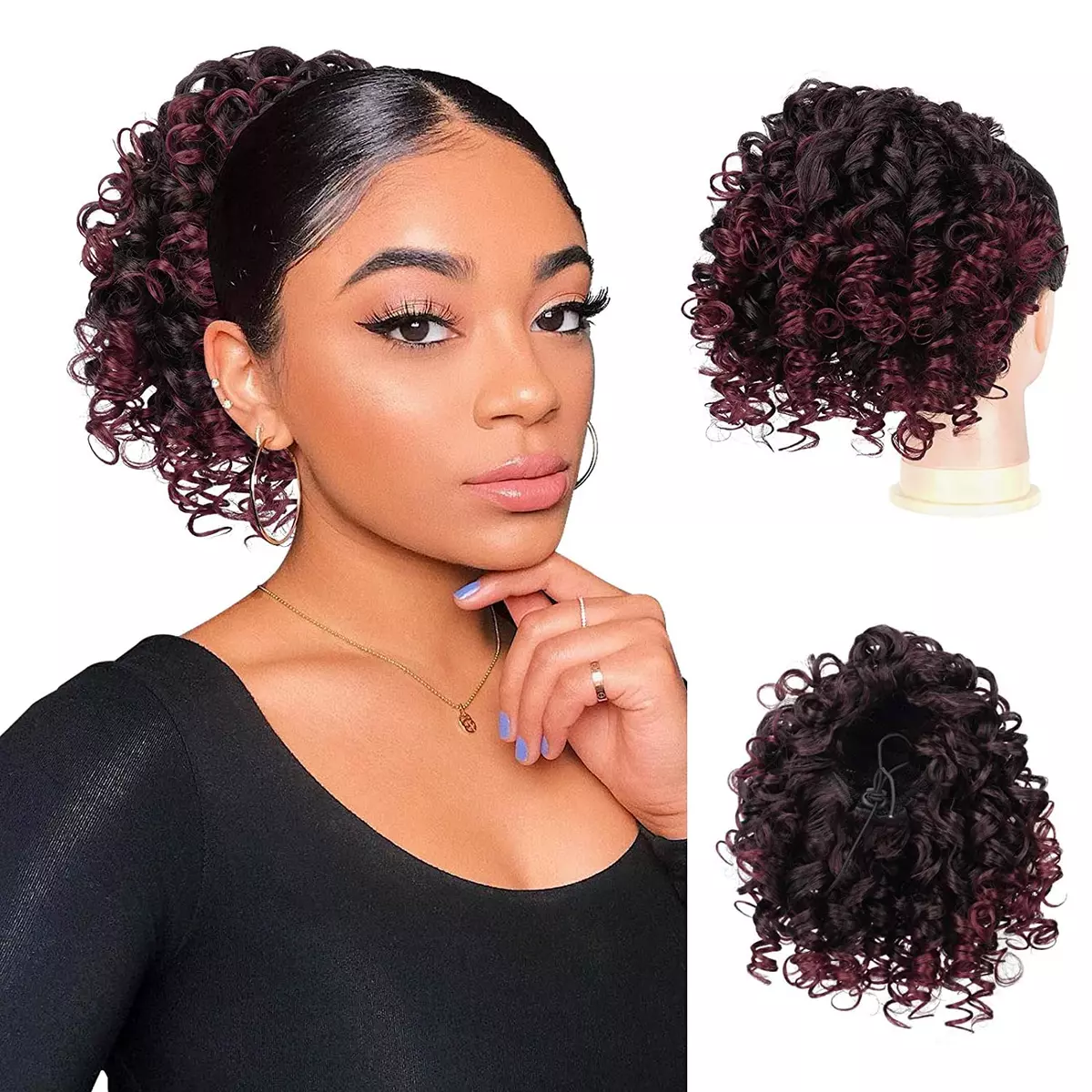 Drawstring ponytails for african american deals hair