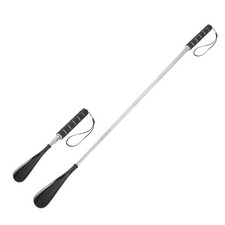 Shoe Horn 11.8"-28" Long Handle Retractable Telescopic Shoehorn, Black