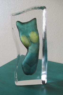 Maleras Sweden Full Lead Erika Hoglund Female Torso Blue Green Art Signed