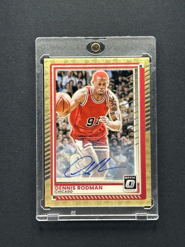 2025 Panini Optic Dennis Rodman GOLD VINYL  Auto 1/1 Bulls 1 Of 1 No.159 SSSP