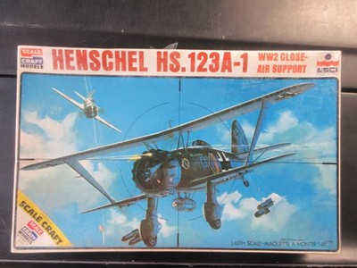 ESCI SCALE CRAFT 1/48 HENSCHEL Hs123A-1  #SC-4001 vintage factory sealed