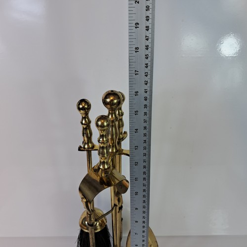 Vintage Brass Fireplace Companion Set Fire Place Accessories Fire Side Tools - Picture 2 of 10