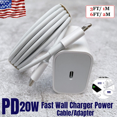 Fast Charger USB Type-C For Apple iPhone 14 13 12 11 20W Wall Cube PD Power Cord
