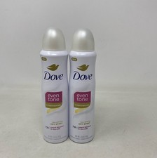 Dove Even Tone Antiperspirant Dry Spray, Peach Blossom  Rice Milk, 3.8oz Each