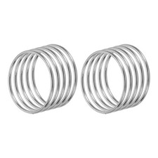 10Pcs Metal Dream Catcher Ring,Round Floral Wreath Silver Tone,1.4" 