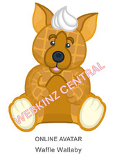 Webkinz Classic Waffle Wallaby Code Only  messaged 