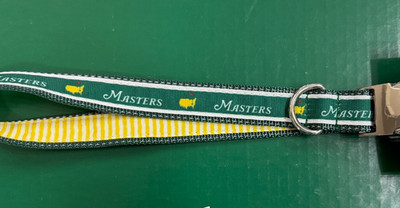 2026 Masters Pet Dog Collar Green/Yellow (Large - 16'' - 25'' ) Augusta NWT