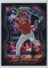 2021 Panini Prizm Tier II Navy Blue Cracked Ice 23/25 Tyler Stephenson #133 0c6