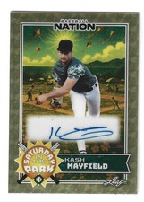 2025 Leaf Baseball Nation Kash Mayfield Auto SA-KM1 Gold Super Prismatic 1/1