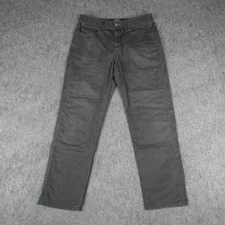 REI Co-Op Pants Mens 34x32 Green Canvas Double Front Knee Work Utility Hiking 34