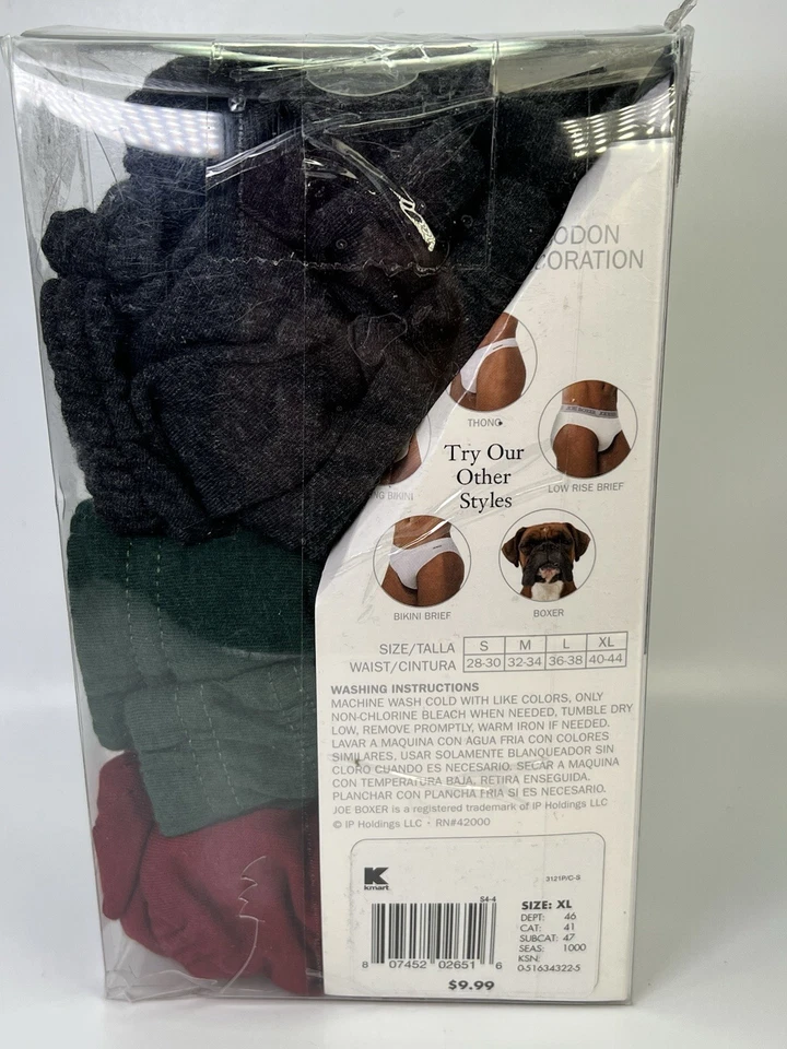 Vintage Kmart Joe Boxer Men’s Thong Underwear 3 Pack 100% Cotton Size XL - Image 3 of 4