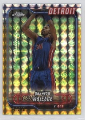 2024-25 Topps Chrome Gold Geometric Refractor 30/50 Rasheed Wallace #23 7y2