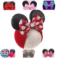 Sarlonter Mouse Ears Headband/Headwrap - Toddler, Baby, Kids upto 4 Years - P
