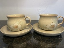 Denby Daybreak Cup and Saucer Floral Stoneware England
